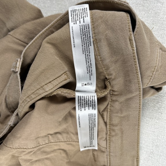 Eileen Fisher Wide Leg Stretch Denim Pants Khaki Women's S Organic Cotton - Picture 7 of 12